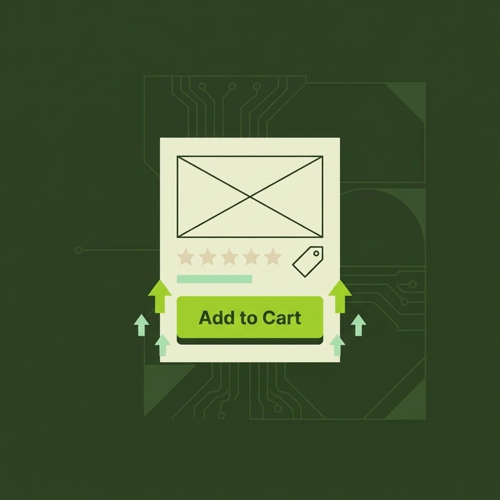 Illustration d'une page produit e-commerce optimisée avec des indicateurs de conversion
